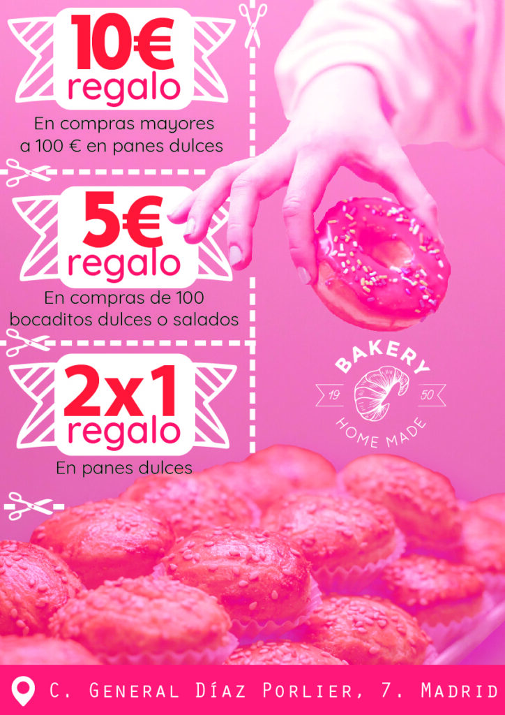 Cupones de descuento para generar ventas en tiendas de pastelería